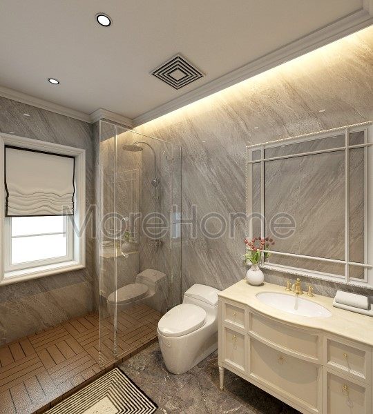 Thiết kế nội thất phòng tắm biệt thự Riverside Nguyễn Duy Trinh